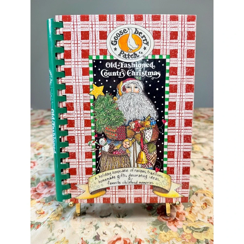 Vintage 90s Gooseberry Patch Old Fashioned Country Christmas Cookbook